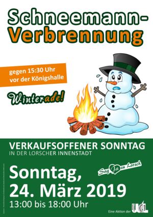 Schneemannverbrennung 2019 - Plakat